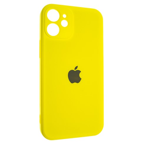 Silicone Case Full Camera Protective (AA) для iPhone 12 mini (5.4") (Neon yellow)-0